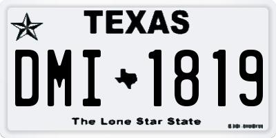 TX license plate DMI1819