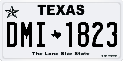 TX license plate DMI1823