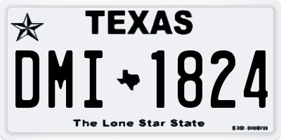 TX license plate DMI1824