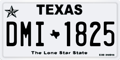 TX license plate DMI1825