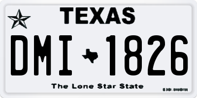 TX license plate DMI1826