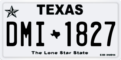 TX license plate DMI1827