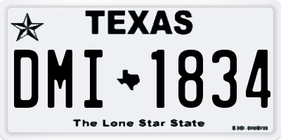 TX license plate DMI1834