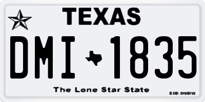 TX license plate DMI1835