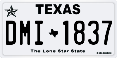 TX license plate DMI1837