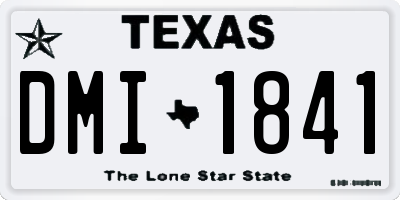 TX license plate DMI1841