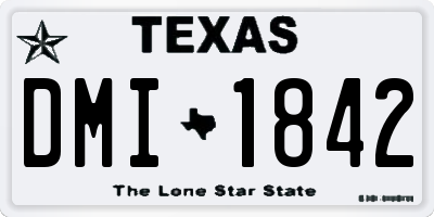 TX license plate DMI1842