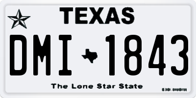 TX license plate DMI1843