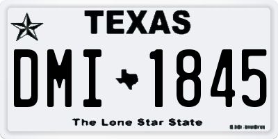 TX license plate DMI1845