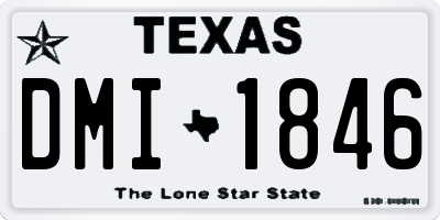 TX license plate DMI1846