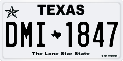 TX license plate DMI1847