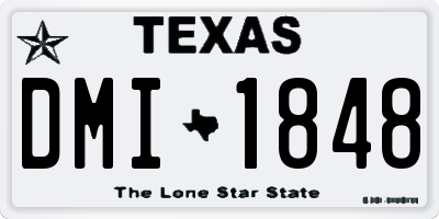 TX license plate DMI1848