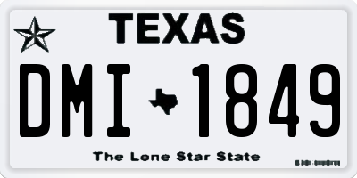 TX license plate DMI1849