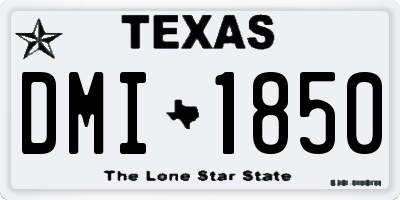 TX license plate DMI1850