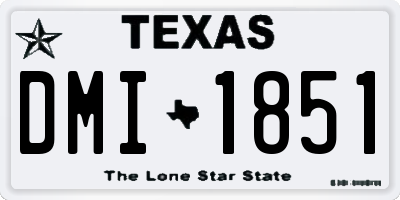 TX license plate DMI1851