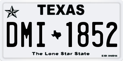 TX license plate DMI1852