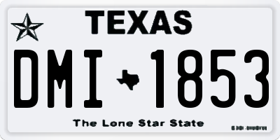 TX license plate DMI1853