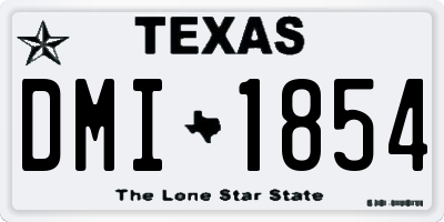 TX license plate DMI1854