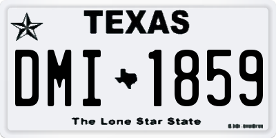 TX license plate DMI1859