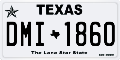 TX license plate DMI1860