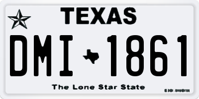 TX license plate DMI1861