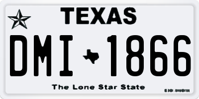 TX license plate DMI1866