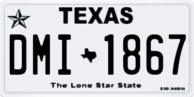 TX license plate DMI1867