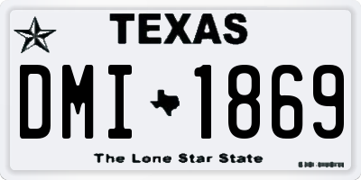 TX license plate DMI1869