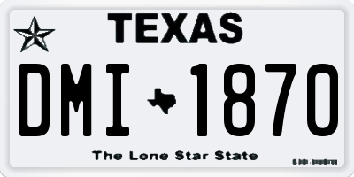 TX license plate DMI1870