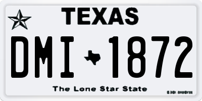 TX license plate DMI1872