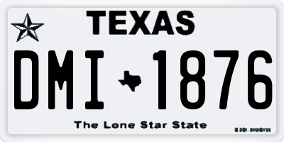 TX license plate DMI1876