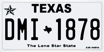 TX license plate DMI1878