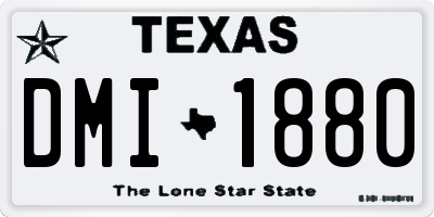 TX license plate DMI1880