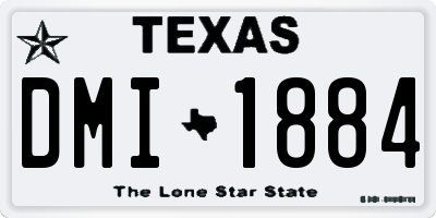 TX license plate DMI1884