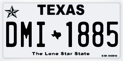 TX license plate DMI1885