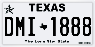 TX license plate DMI1888