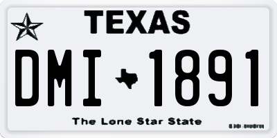 TX license plate DMI1891