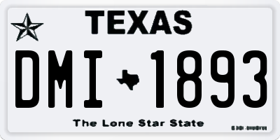 TX license plate DMI1893