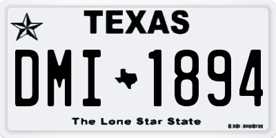 TX license plate DMI1894