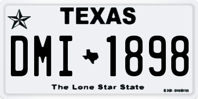 TX license plate DMI1898