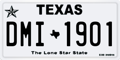 TX license plate DMI1901