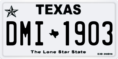 TX license plate DMI1903