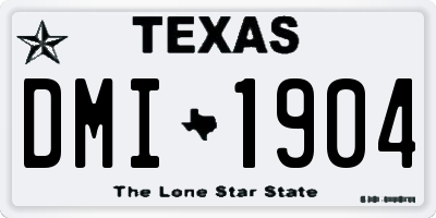 TX license plate DMI1904