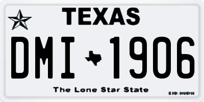 TX license plate DMI1906