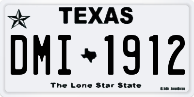 TX license plate DMI1912