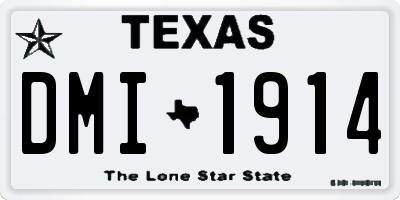 TX license plate DMI1914