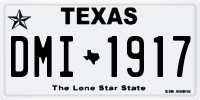 TX license plate DMI1917