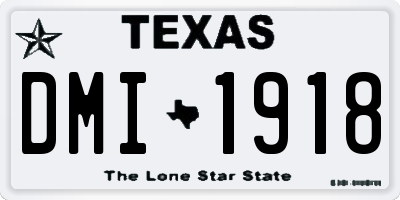 TX license plate DMI1918