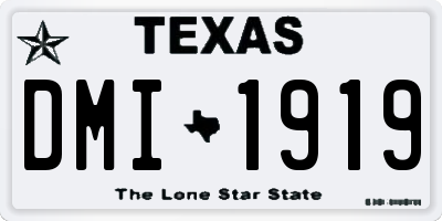 TX license plate DMI1919