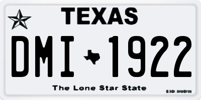 TX license plate DMI1922